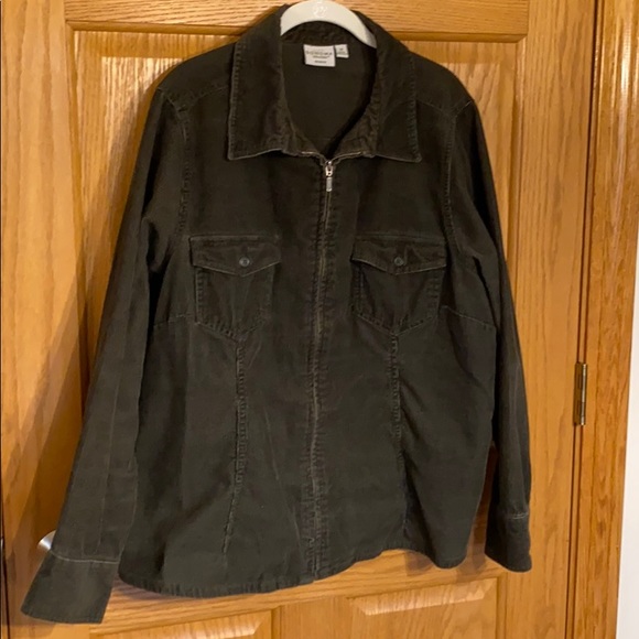 Olive green corduroy jacket - Picture 1 of 7